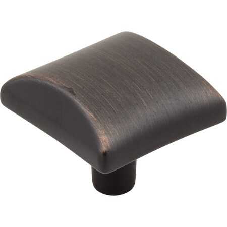 Elements 1-1/8" Overall Length Brushed Oil Rubbed Bronze Square Glendale Cabinet Knob 525DBAC
